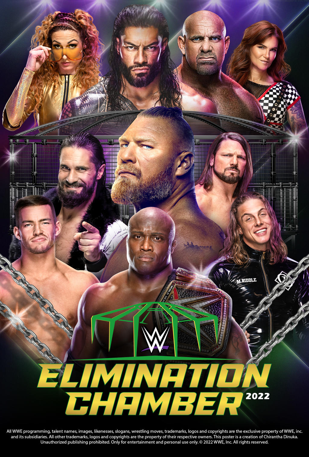 مشاهدة عرض WWE Elimination Chamber 2022 مترجم