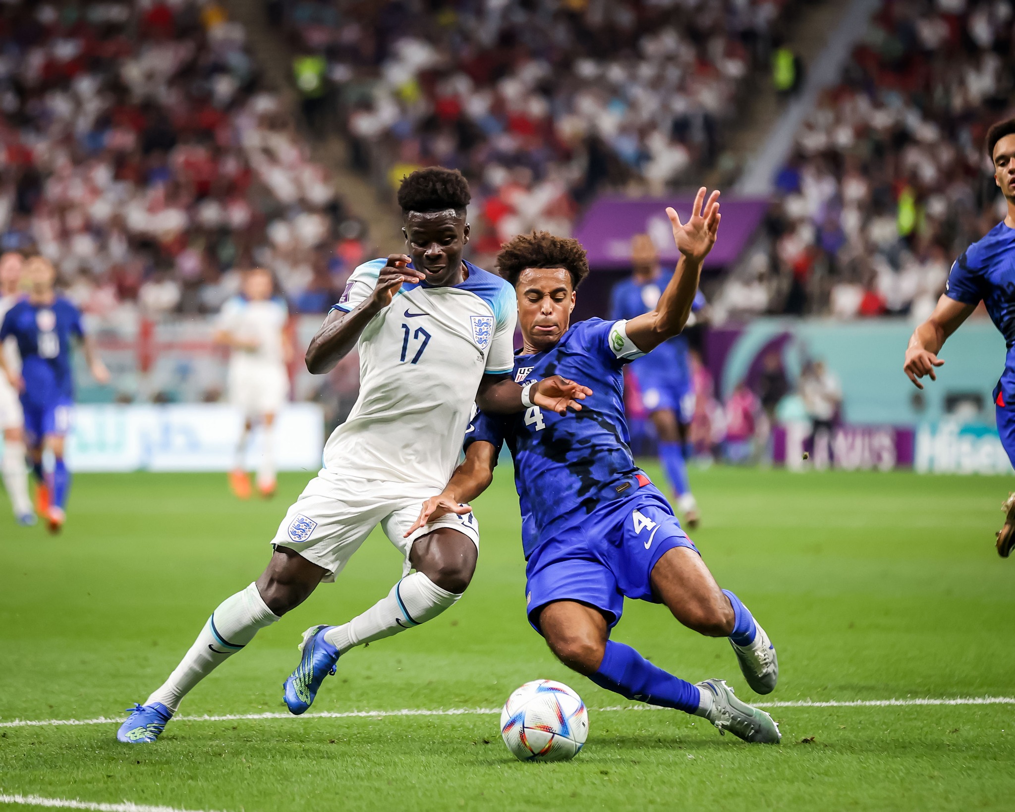 لقاء انجلترا × امريكا كامل في كأس العالم 2022 قطر بتعليق عصام الشوالي