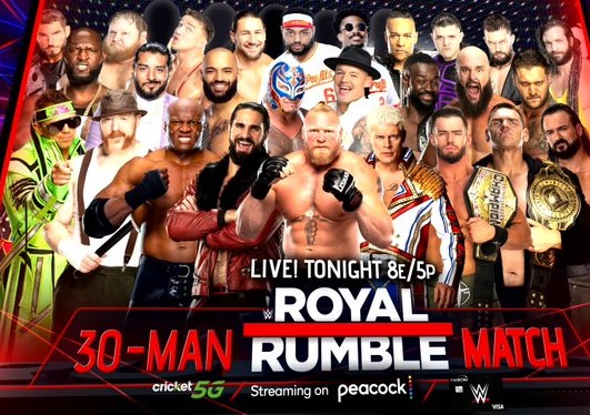 مباراة الرويال رامبل رجال WWE Mens Royal Rumble 2023 اون لاين