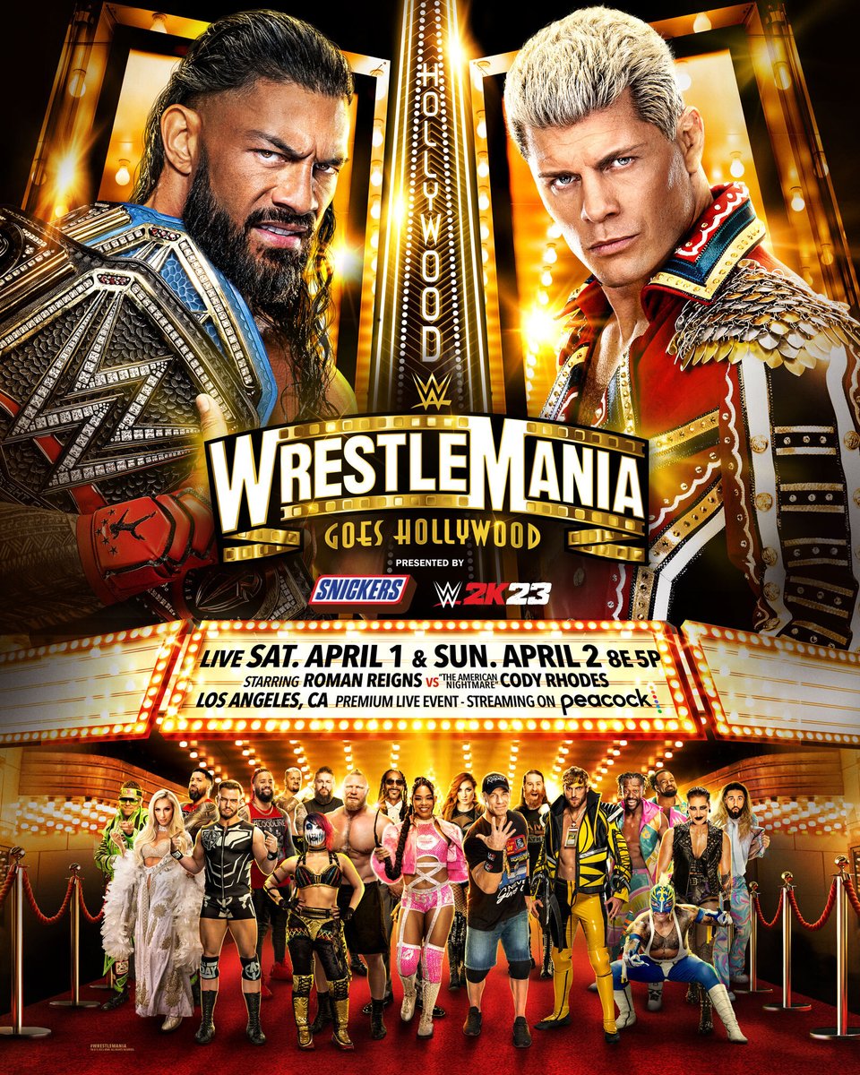 مشاهدة عرض 2023 WWE WrestleMania 39 Night 2 مترجم